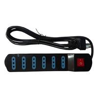 ALARGADOR ELECTRICO MULTIPLE 6 ENCH 19PLC3063N NEGRO C/INTER 3MT PHILCO