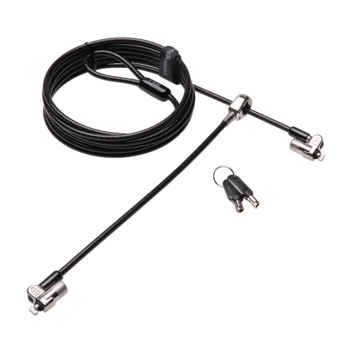 CANDADO DE SEGURIDAD NOTEBOOK CON LLAVE K65048WW 2.4MT/ DOBLE CABEZAL 