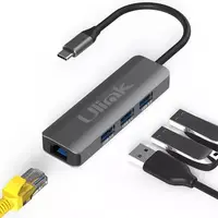 HUB USB 4 EN 1 USB C /UCB 3.0/RJ45 UL-ADC403G 