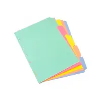 SEPARADOR CARTA 6 POSIC. CARTULINA COL.