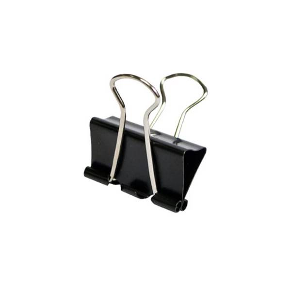 CAJA CLIPS DOBLE NEGRO 12UN 25MM 1
