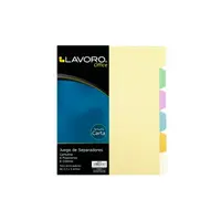 SEPARADOR CARTA 6 POSIC. VINIL COLOR