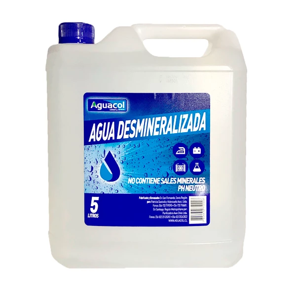 AGUA DESMINERALIZADA 5 LTS