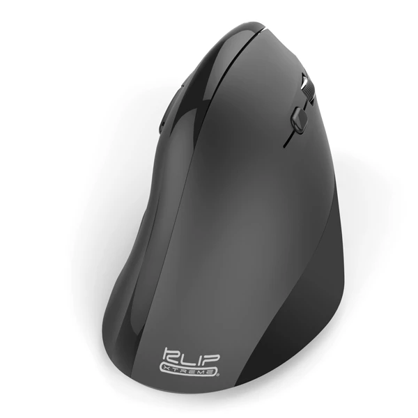 Klip Xtreme EverRest - Ratón vertical - ergonómico - diestro - óptico - 6 botones - inalámbrico - 2.4 GHz - receptor inalámbrico USB