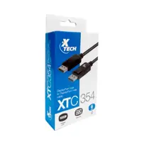Xtech - Cable DisplayPort - DisplayPort (M) a DisplayPort (M) - 1.8 m - trabado - negro
