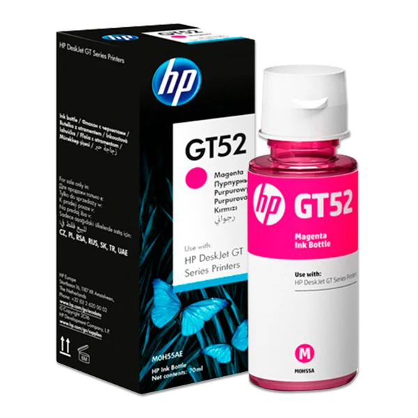 HP GT52 - 70 ml - magenta - original - recarga de tinta - para HP 11X, 31X; Deskjet GT 58XX; Smart Tank 500, 51X, 530, 6001, 615, 70XX, 73XX, 76XX