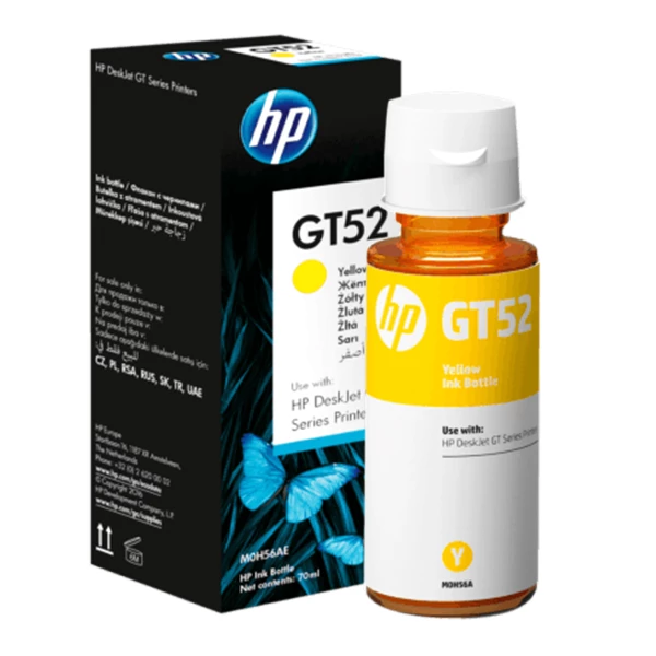 HP GT52 - 70 ml - amarillo - original - recarga de tinta - para HP 11X, 31X; Deskjet GT 58XX; Smart Tank 500, 51X, 530, 6001, 615, 70XX, 73XX, 76XX