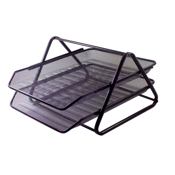 BANDEJA  METALICA REJILLA DOBLE NEGRA