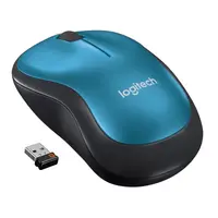 Logitech M185 - Ratón - diestro y zurdo - óptico - inalámbrico - 2.4 GHz - receptor inalámbrico USB - azul