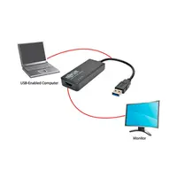 Eaton Tripp Lite Series USB 3.0 to HDMI Dual Monitor External Video Graphics Card Adapter SuperSpeed 1080p - Adaptador de vídeo externo - USB 3.0 - HDMI
