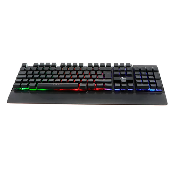 Teclado para Gaming Xtech XTK-510S - Español - Iluminación LED Multi-color con efectos de luz - Conexión USB inmediata - Descansa-palmas integrado con acabado texturizado