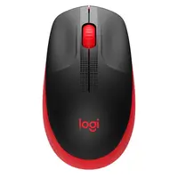 Logitech M190 - Ratón - óptico - 3 botones - inalámbrico - receptor inalámbrico USB - rojo