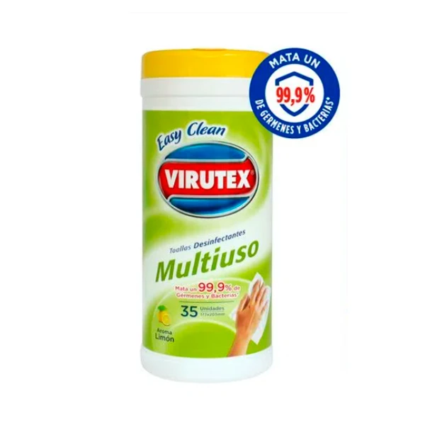 TOALLITAS HUMEDAS DESINFECTANTE LIMON/35 UN/177X203 VIRUTEX