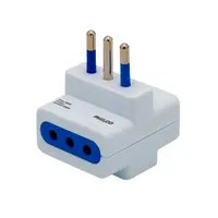 ADAPTADOR CORRIENTE TRIPLE  BLANCO 19PLC78546 PHILCO