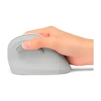 Kensington Pro Fit Ergo Vertical Wireless Mouse - Ratón vertical - ergonómico - diestro - 6 botones - inalámbrico - receptor inalámbrico USB - gris