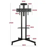 SOPORTE TV 32" A 65" PEDESTAL CON RUEDAS