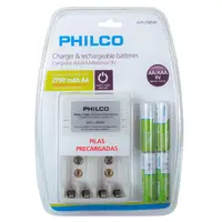 CARGADOR PILAS AA/AAA/9V/+ 4 PILAS 2700A PHILCO