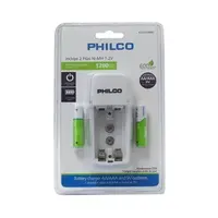 CARGADOR PILAS AA/AAA/9V/+2 PILAS 1200A PHILCO