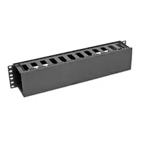ORDENADOR CABLE PARA RACK 2U/19"/HORIZONTAL PLASTICO/NEGRO