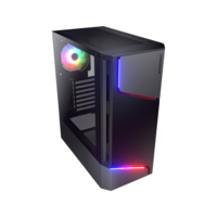 GABINETE GAMER MX360 RGB BLACK 1 F REAR/ LED FRONTAL S/FUENTE