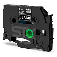 CINTA TZE-211/6MMX8M BLACK ON WHITE