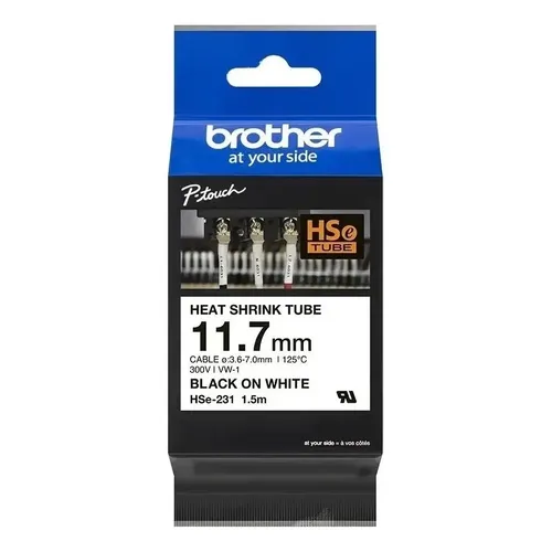 CINTA HSE-231/11.7MMX1.5M BLACK ON WHITE 