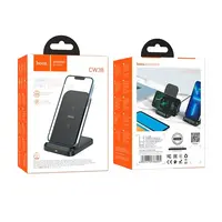 CARGADOR INALAMBRICO CARGA RAPIDA 15W/CW38/NEGRO HOCO