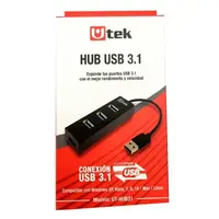 HUB USB 3.1 4 PTOS. UT-HUB31 UTEK