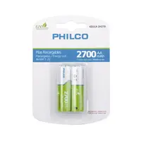 PILA RECARGABLE PACK 2UN. AA 2700 PHILCO