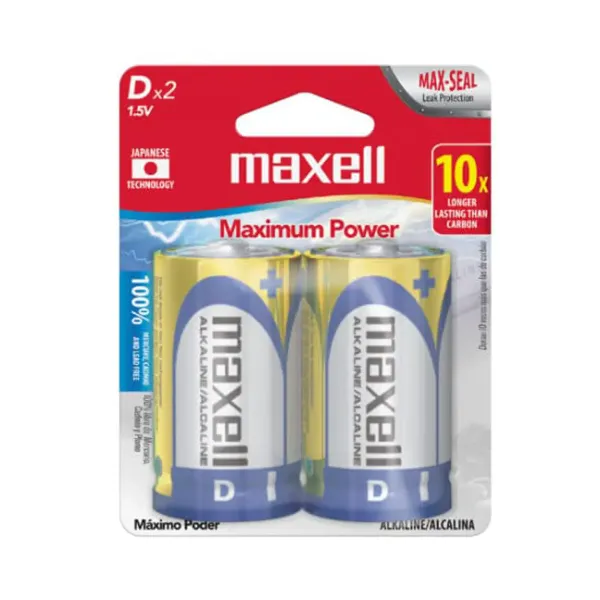 PILA ALCALINA PACK 2UN. D  LR20 1,5V MAXELL