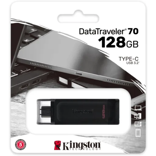 PENDRIVE 128GB USB-C 3.2 DATA TRAVELER 70  KINGSTON