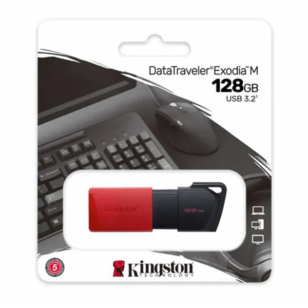PENDRIVE 128GB USB 3.2 GEN1 DATA TRAVELER EXODIA M KINGSTON