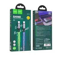 CABLE CARGA/DATOS USB C M/M LED 3A 60W 1MT U112  HOCO