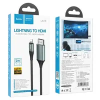 CABLE AUDIO-VIDEO LIGHTNING A HDMI FHD 2MT UA15  HOCO