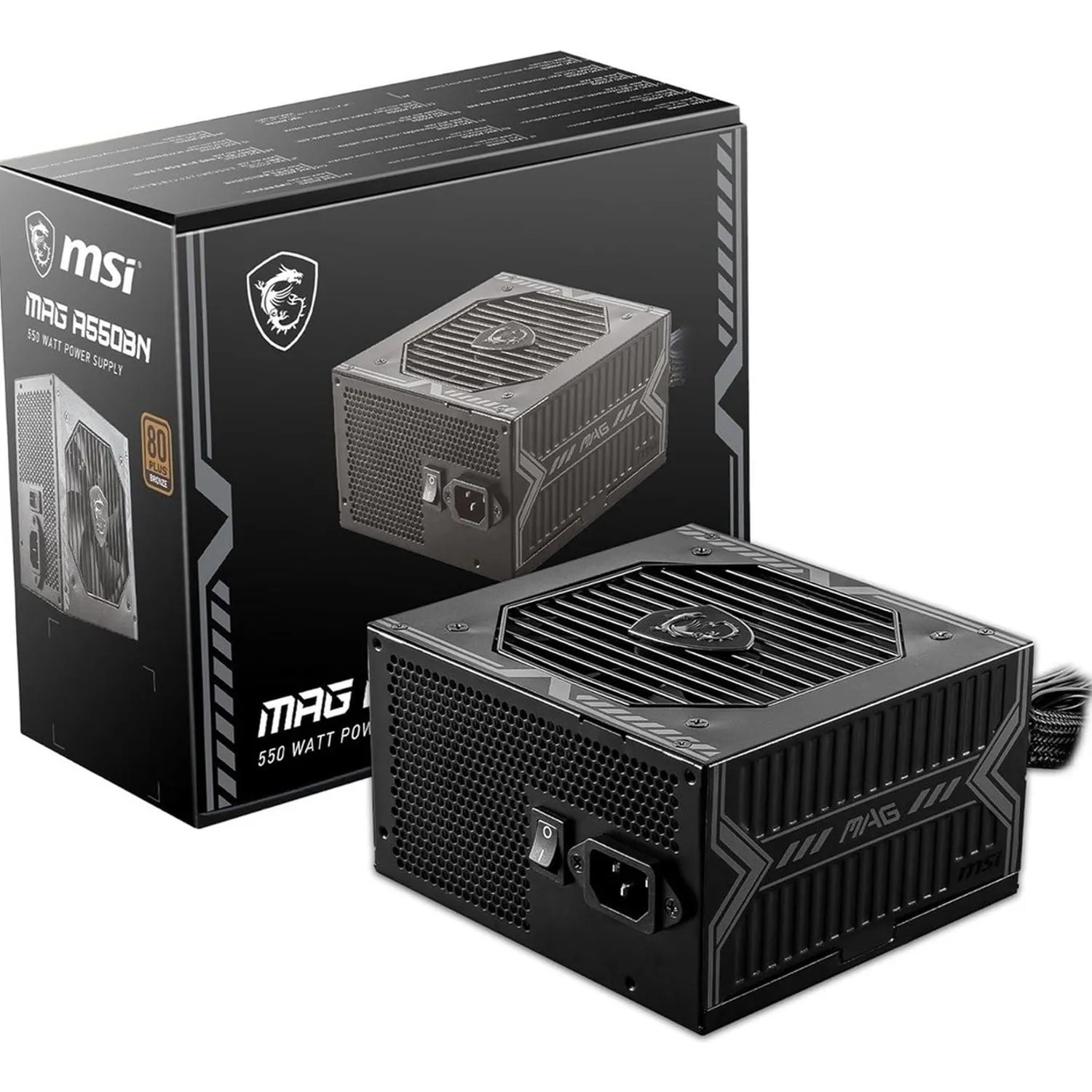 FUENTE PODER 550W/ 80 PLUS CERTIFICADA BRONZE/MAG A550BN MSI
