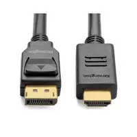 Kensington DisplayPort 1.2 (M) to HDMI (M) Passive Cable, 6ft - Cable adaptador - DisplayPort macho a HDMI macho - 1.83 m - negro - pasivo, compatibilidad con 1080p