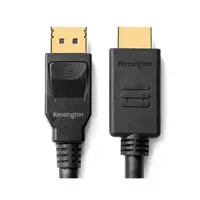 Kensington DisplayPort 1.2 (M) to HDMI (M) Passive Cable, 6ft - Cable adaptador - DisplayPort macho a HDMI macho - 1.83 m - negro - pasivo, compatibilidad con 1080p