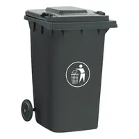 BASURERO 240 LTS/GRIS/TAPA/RUEDAS PVC