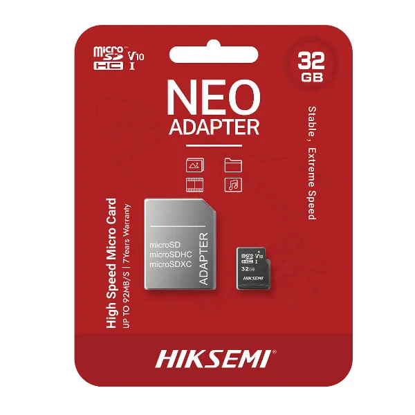 MEMORIA MICRO SD 32GB CON ADAPTADOR NEO HIKSEMI