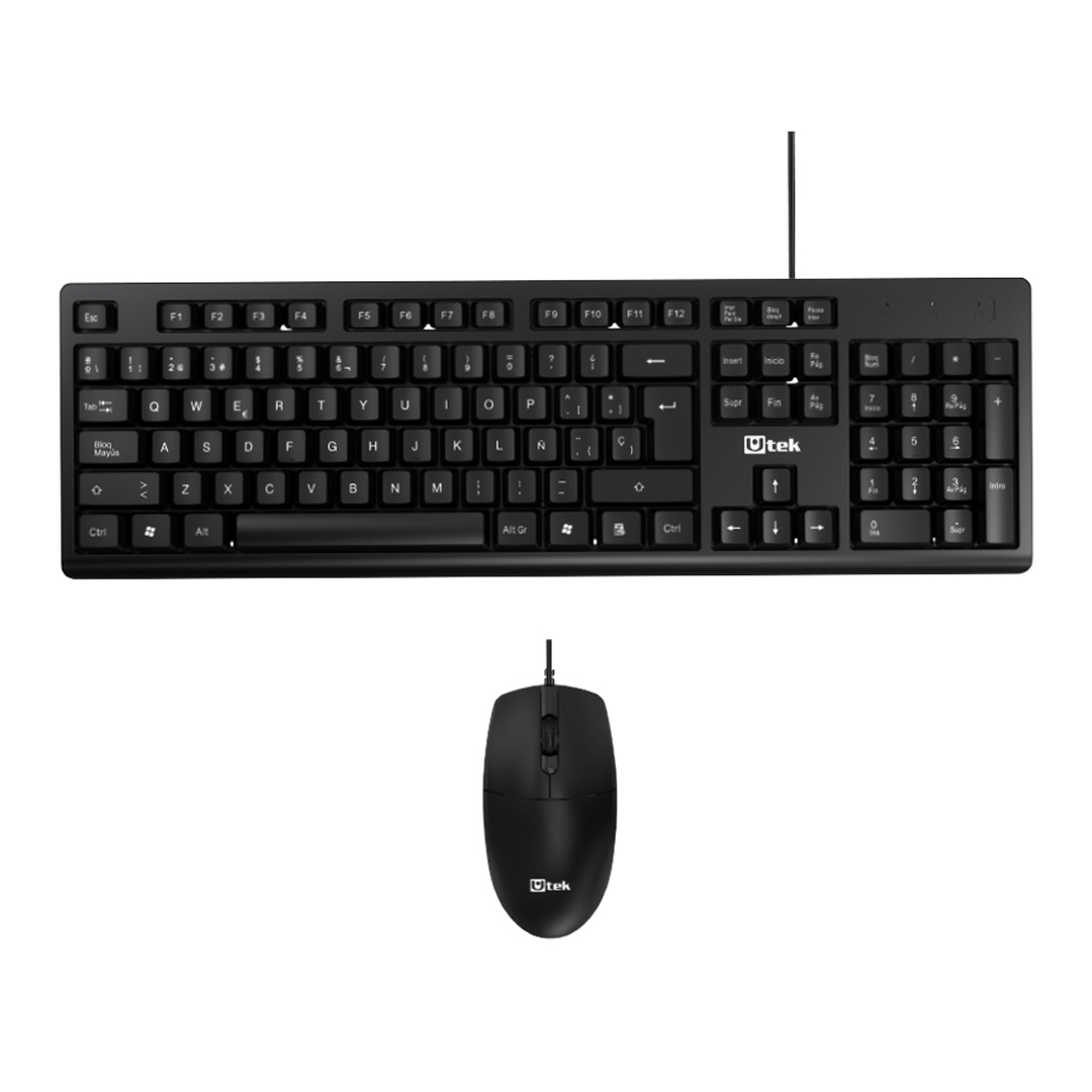 TECLADO/MOUSE ALAMBRICO USB UT-KTD250 