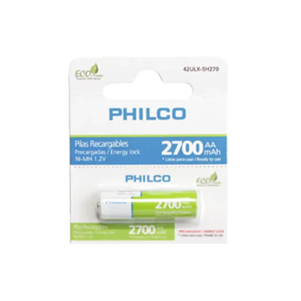 PILA RECARGABLE AA 2700MAH 1UN PHILCO