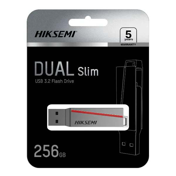 PENDRIVE 256GB USB C USB 3.2 DUAL SLIM HIKSEMI