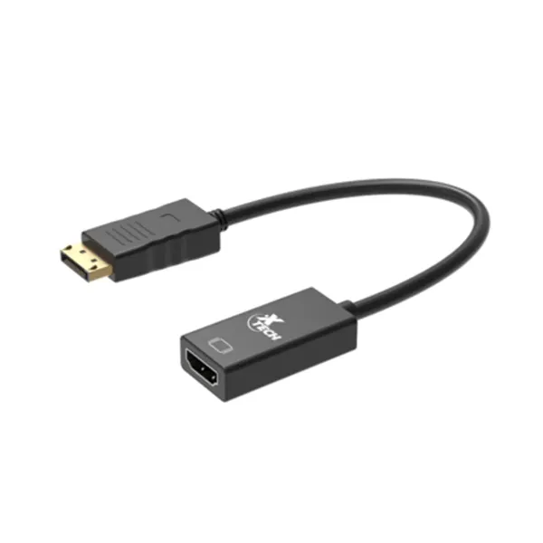 Xtech - Display adapter - 20 pin DisplayPort - 19 pin HDMI Type A - Black - Dis Pt (m) to HDMI (f) XTC-378
