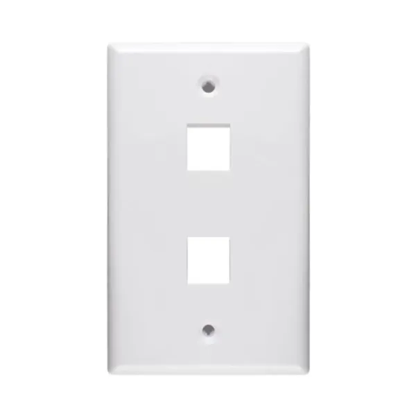 FACEPLATE RJ45/DOBLE BLANCO