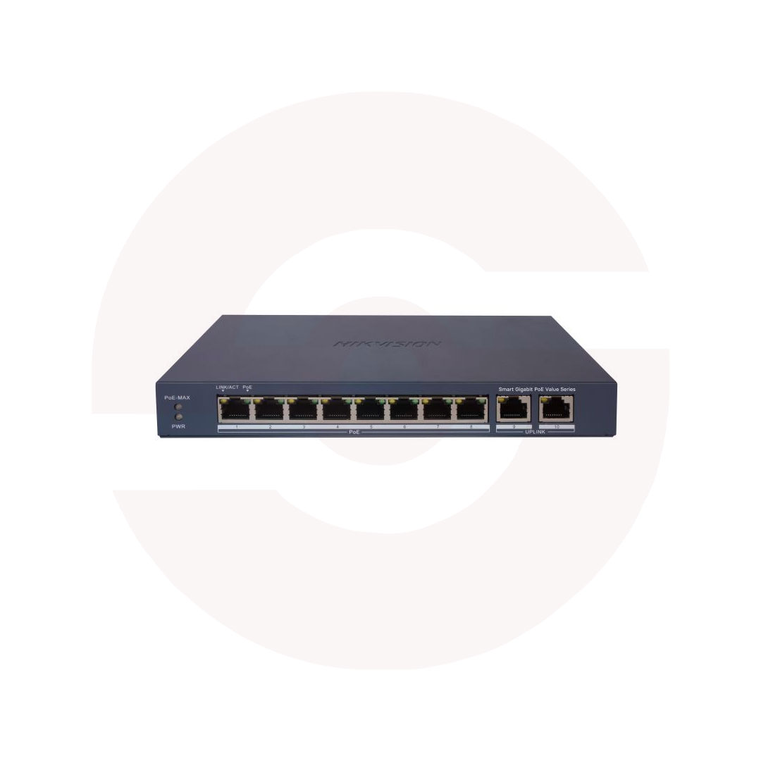 SWITCH 10/100/1000 10P/ 8P POE + 2P GIGA DS-3E1510P-EI/M(O-STD) HIKVISION