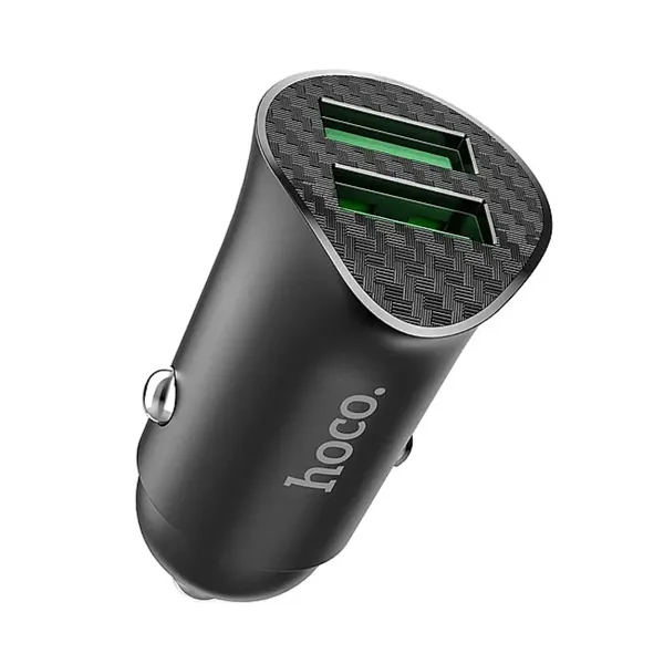 CARGADOR P/AUTO DUAL USB QC3.0 18W Z39 HOCO