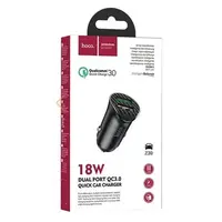 CARGADOR P/AUTO DUAL USB QC3.0 18W Z39 HOCO