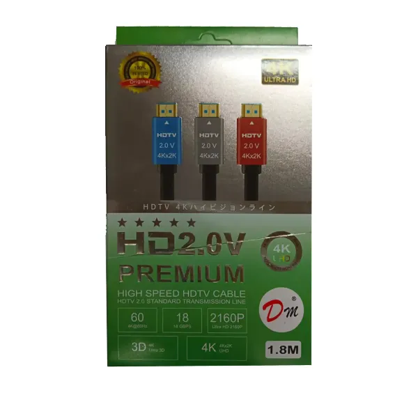 CABLE HDMI A HDMI 1,8 MT MACHO-MACHO V2.0/4K