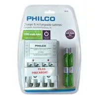CARGADOR 4 PILAS AA Y AAA + 4 PILAS RECARGABLES 1200MAH