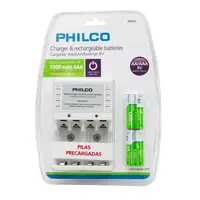 CARGADOR 4 PILAS AA Y AAA + 4 PILAS RECARGABLES 1200MAH